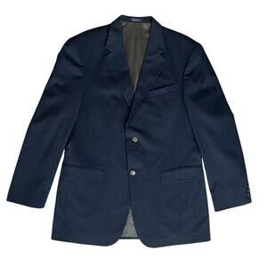 Oscar De La Renta Men’s 100% Wool Navy Two Button Blazer Sports Coat Jacket 42L